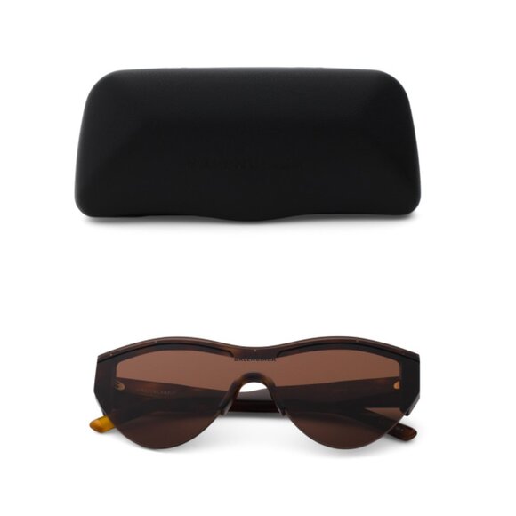 BALENCIAGA Havana Brown 99mm Round Sunglasses - Picture 1 of 2